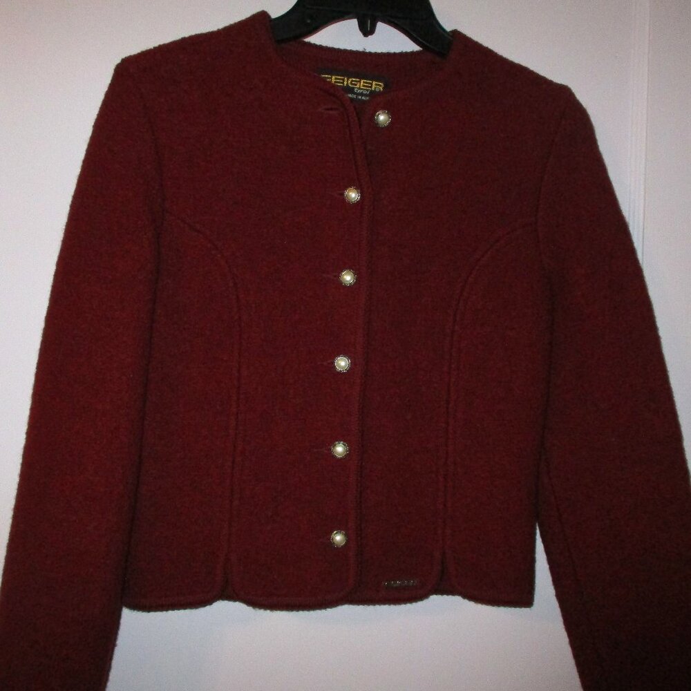 Geiger Tyrol Boiled Wool Jacket Size 36 Small